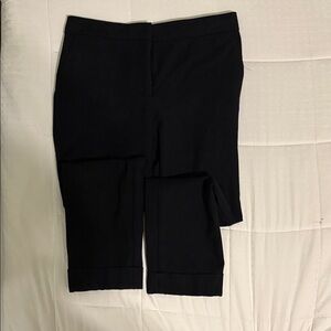 Black Ann Taylor Ankle Pants with cuffed hem